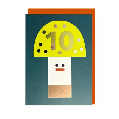 MUSHROOM AGE 10 FOIL ORANGE ENVELOPE Card