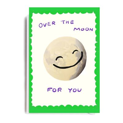Sobre la tarjeta de la luna