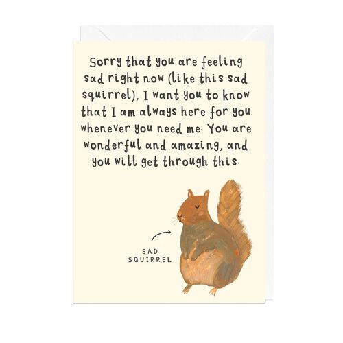 SAD SQUIRREL Card