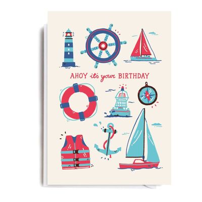 COMPLEANNO IN VELA Card