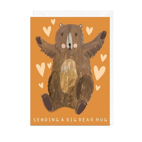 SENDING A BEAR HUG ORANGE Card