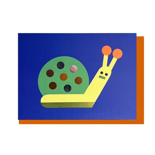 SNAIL FOIL ORANGE ENVELOPE Card