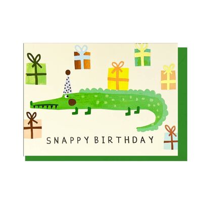 SNAPPY BIRTHDAY - FOIL, GREEN ENVELOPE Card