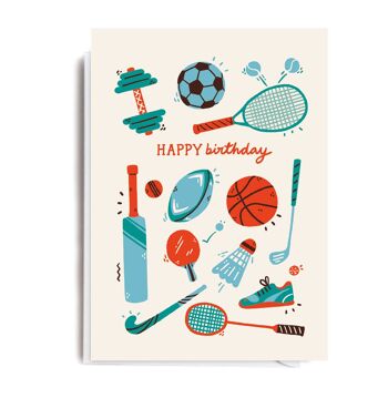 Carte d'anniversaire sportive 1