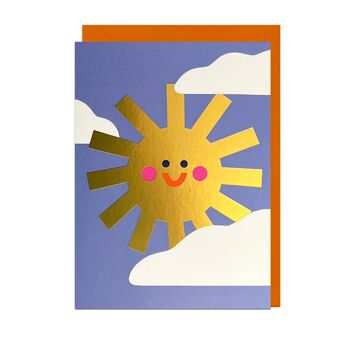 Carte ENVELOPPE ORANGE FOIL FOIL SUNSHINE 1