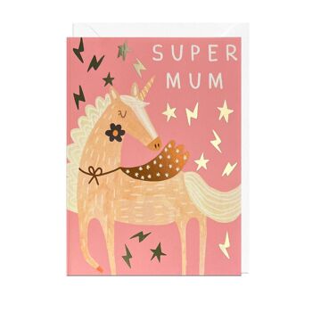 SUPER MAMAN LICORNE - Carte FOIL 1