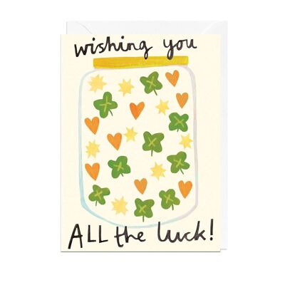 WISHING YOU ALL THE LUCK Card