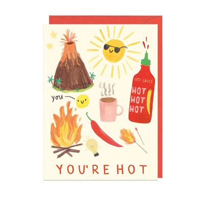 YOU'RE HOT - RED ENVELOPE Card