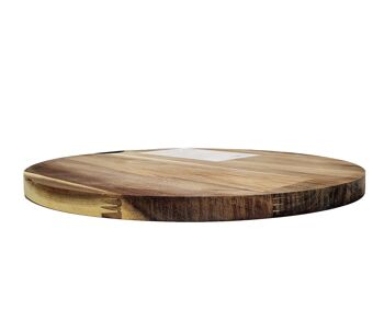 Planches à découper ou planches de service en bois d'acacia avec manche métallique 3