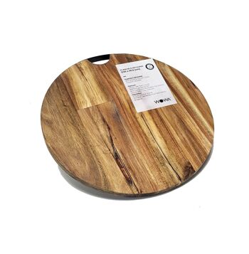 Planches à découper ou planches de service en bois d'acacia avec manche métallique 5