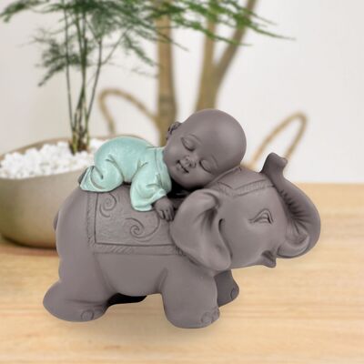 Buddha Statuette – Bonze Elephant – Zen and Feng Shui Decoration – Spiritual and Relaxed Atmosphere – Decorative Gift Idea