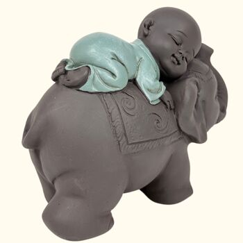 Statuette Bouddha – Bonze Eléphant – Décoration Zen et Feng Shui – Ambiance Spirituelle et Détendue – Idée Cadeau Déco 3