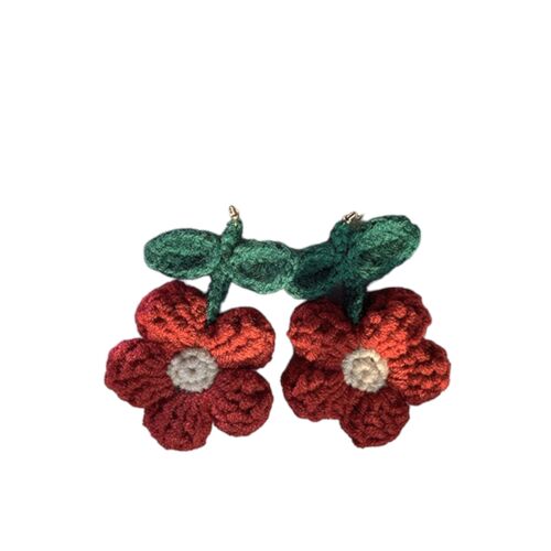 Handmade Crochet Flower Earrings