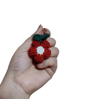 Boucles d’oreilles fleurs au crochet faites à la main 3