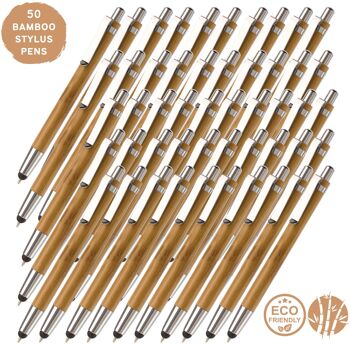 50 stylets en bambou durables