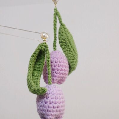 Handmade Crochet Tulip Earring