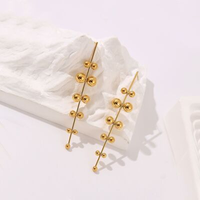 Line earrings with loops