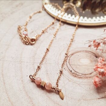 Collier court romantique COMETE Rose 3