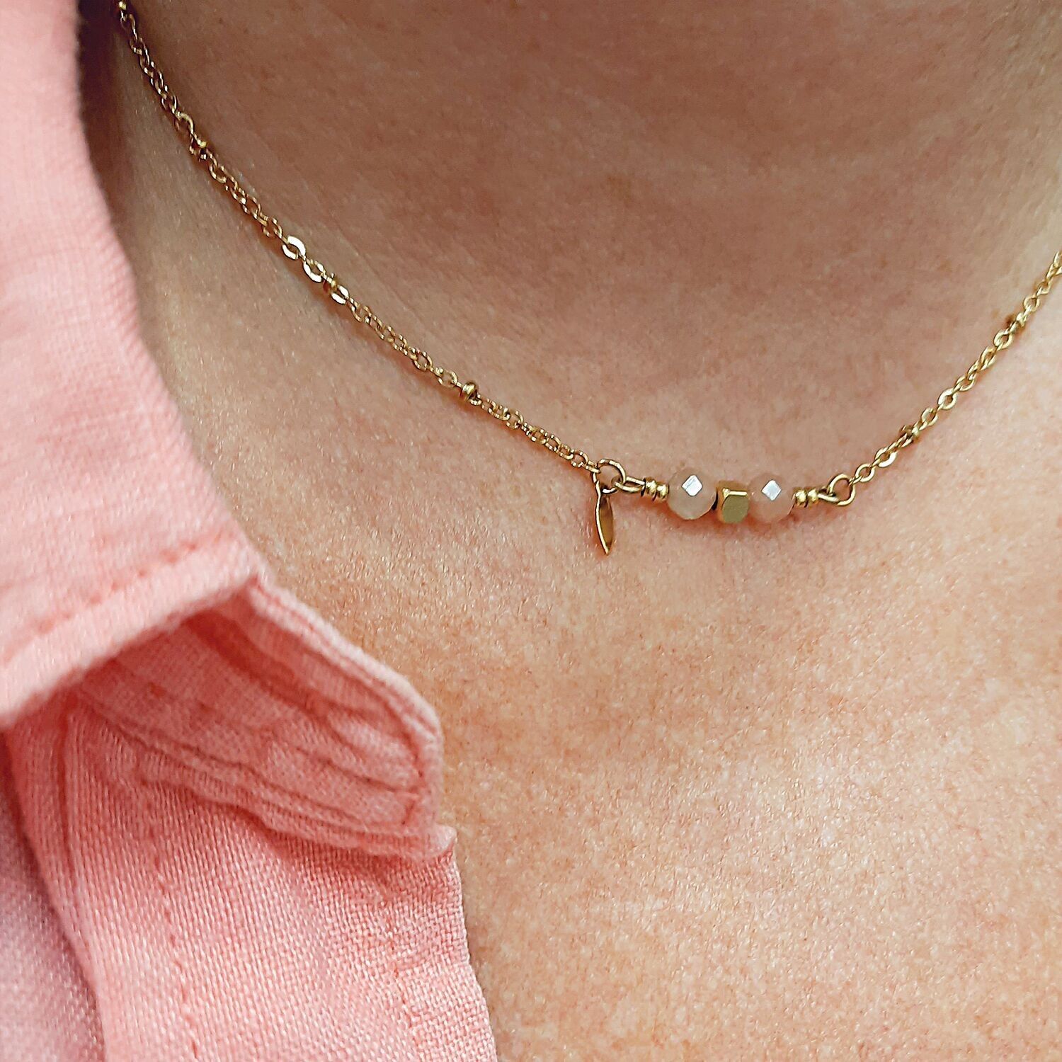 Collana corta romantica COMETE Rosa