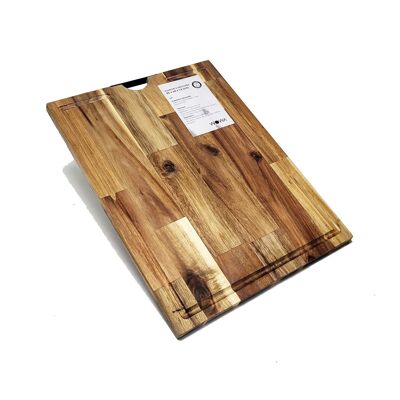 Acacia wooden cutting boards with metal handle 40x30cm