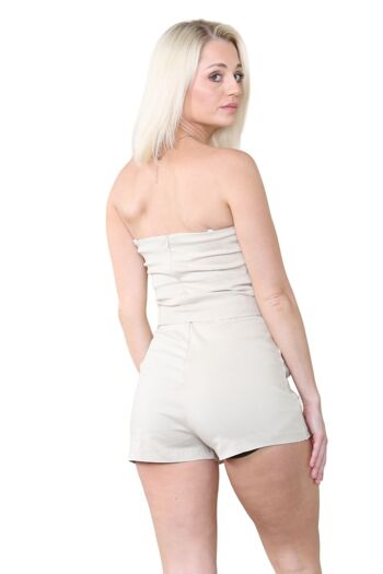 COMBINAISON JUPE-JUPE CEINTURE À POCHE CARGO BEIGE-6899 3