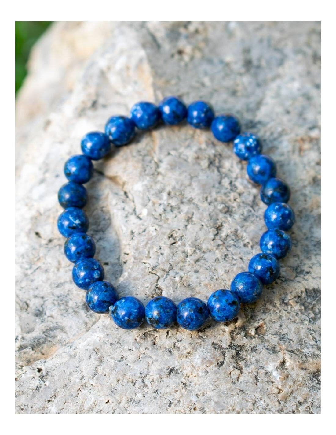 Aquamarine 4mm Mala 2024 w/ Lapis Lazuli and mandala