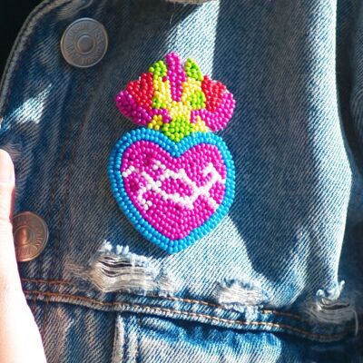 Colorful Heart Brooch