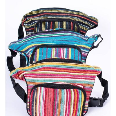 Large Striped Fanny Pack