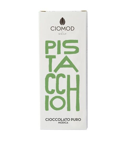 Tavoletta di Cioccolato di Modica IGP al Pistacchio - Ciomod