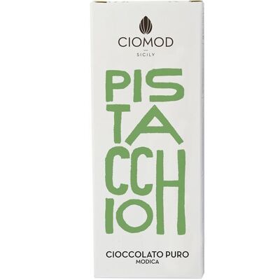 Barra de chocolate Modica IGP con pistacho - Ciomod