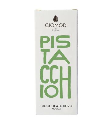Tablette de Chocolat Modica IGP à la Pistache - Ciomod