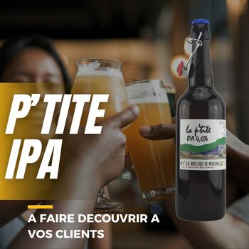 Bière IPA de Provence - LA P'TITE IPA bio 4,6% 75cl 5