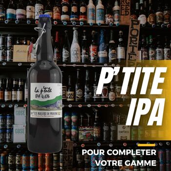 Bière IPA de Provence - LA P'TITE IPA bio 4,6% 75cl 6