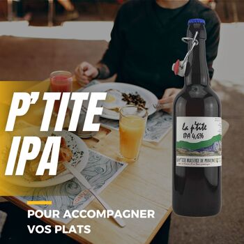 Bière IPA de Provence - LA P'TITE IPA bio 4,6% 75cl 7
