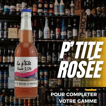 Bière aromatisée de Provence - LA P'TITE rosée 3,5% 33cl 6
