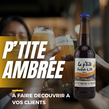 Bière ambrée de Provence - LA P'TITE ambrée 6,3% 33cl 5