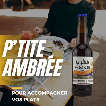Bière ambrée de Provence - LA P'TITE ambrée 6,3% 33cl 7