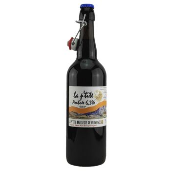 Bière ambrée - LA P'TITE ambrée 6,3% 75cl 1