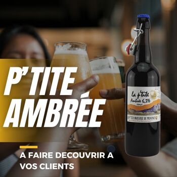 Bière ambrée - LA P'TITE ambrée 6,3% 75cl 4