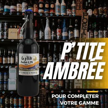 Bière ambrée de Provence - LA P'TITE ambrée 6,3% 75cl 6