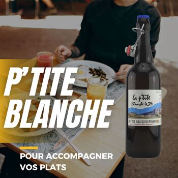 Bière blanche de Provence - LA P'TITE blanche 4,3% 75cl 7