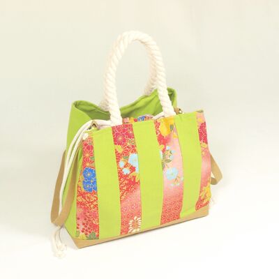 Sakura lime bucket bag