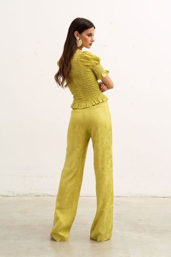 Pantalon Babylone citron vert 3