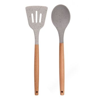 spatule et cuillère en silicone green-goose® | 32 cm 1
