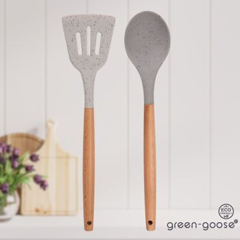 spatule et cuillère en silicone green-goose® | 32 cm 5
