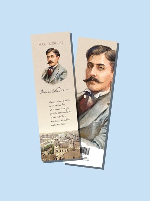 MARQUE-PAGE PAPIER PAUSE LECTURE MARCEL PROUST