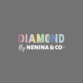 Sucette DIAMOND By Nenina & Co Jaune, Beige et Bleu Clair 15