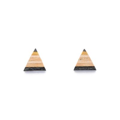 Triangle Recycled Skateboard Stud Earrings
