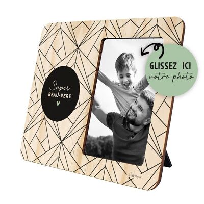 Super handsome father wooden photo frame - 20x25cm - to insert photo - print on wood