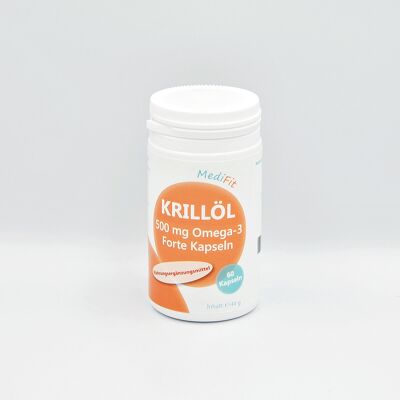 Krillöl 500 mg Omega-3 Forte